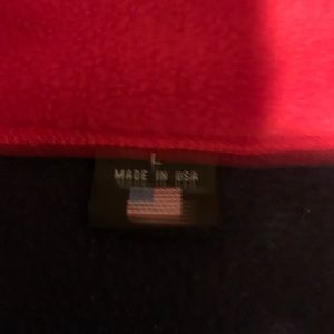 Men blue/red fleece pullover